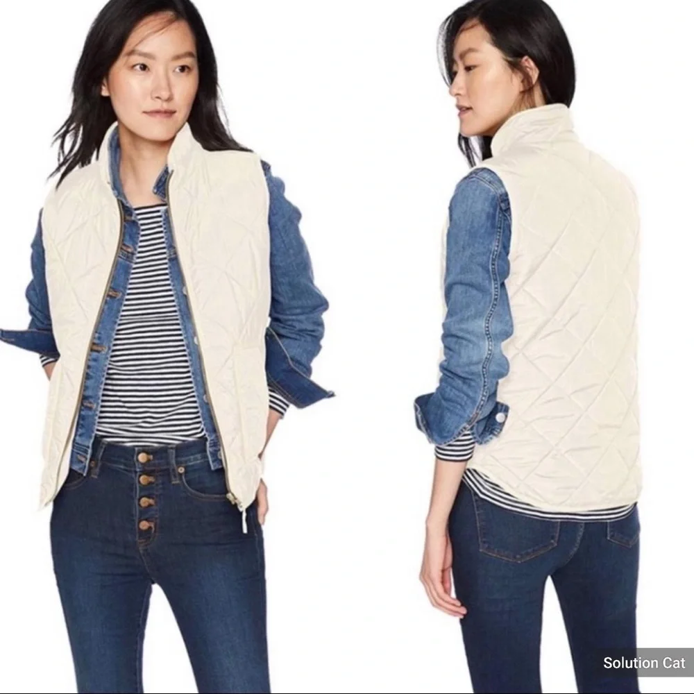 New J.CREW Excursion Quilted Down Vest Size 00